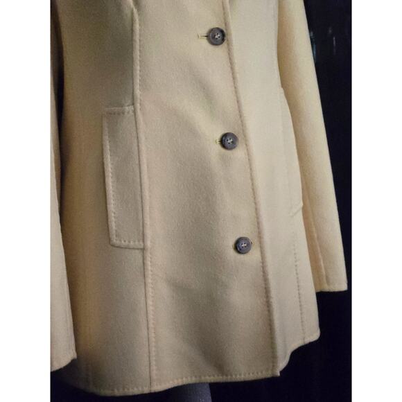 Vintage Giorgio's of Palm Beach Cashmere & Silk Blazer, Yellow, Size 40, US 4 - Picture 3 of 10